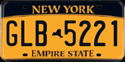 NY license plate GLB5221