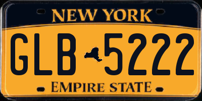 NY license plate GLB5222