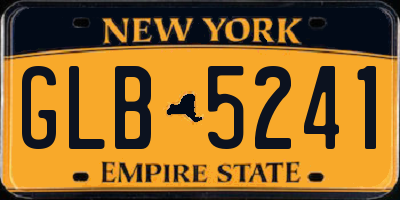 NY license plate GLB5241