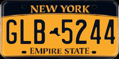 NY license plate GLB5244
