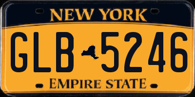 NY license plate GLB5246