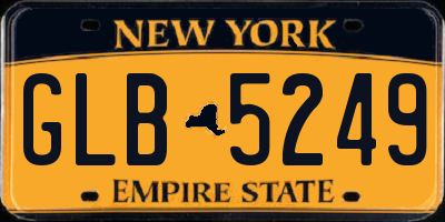 NY license plate GLB5249