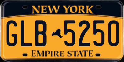NY license plate GLB5250