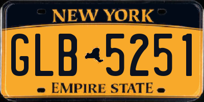 NY license plate GLB5251