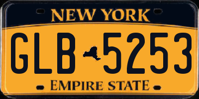 NY license plate GLB5253