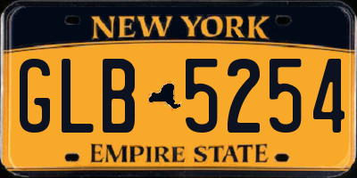 NY license plate GLB5254