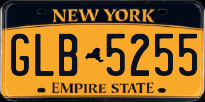 NY license plate GLB5255