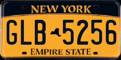 NY license plate GLB5256