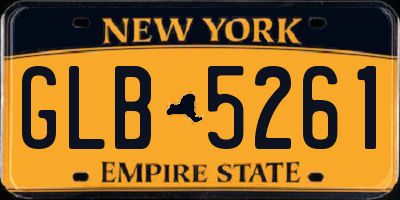NY license plate GLB5261