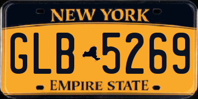 NY license plate GLB5269