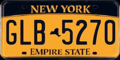 NY license plate GLB5270