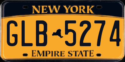 NY license plate GLB5274