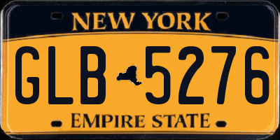 NY license plate GLB5276