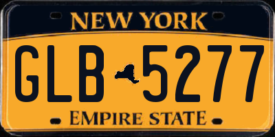 NY license plate GLB5277