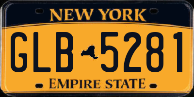 NY license plate GLB5281