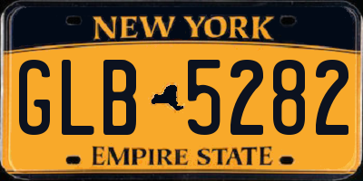 NY license plate GLB5282