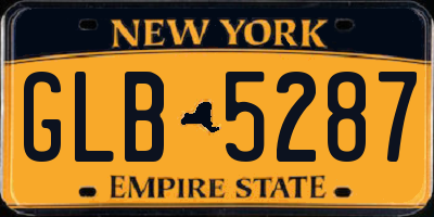 NY license plate GLB5287
