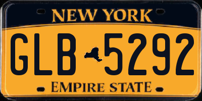 NY license plate GLB5292