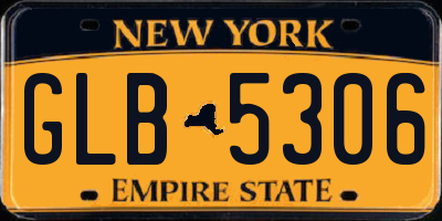 NY license plate GLB5306
