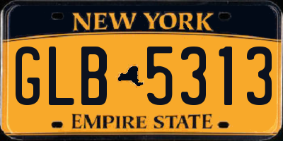 NY license plate GLB5313