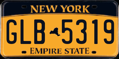 NY license plate GLB5319