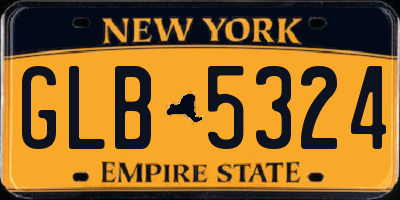 NY license plate GLB5324