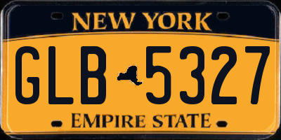NY license plate GLB5327