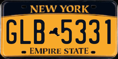 NY license plate GLB5331