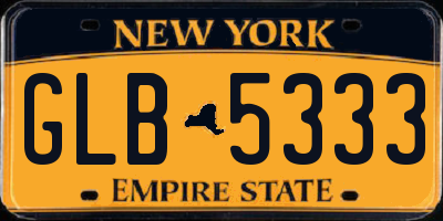 NY license plate GLB5333