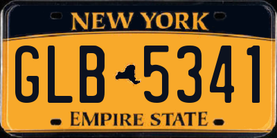 NY license plate GLB5341