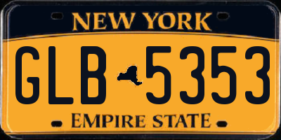 NY license plate GLB5353