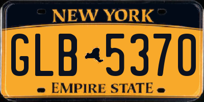 NY license plate GLB5370