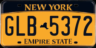 NY license plate GLB5372