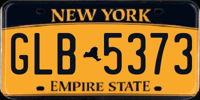 NY license plate GLB5373