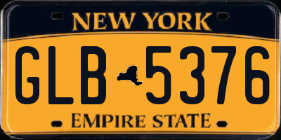 NY license plate GLB5376