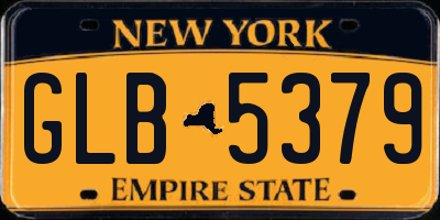 NY license plate GLB5379