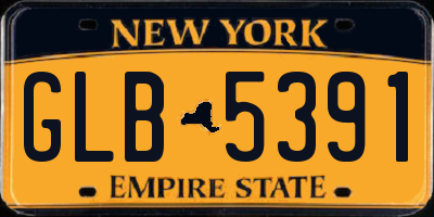 NY license plate GLB5391
