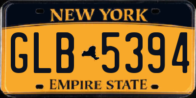 NY license plate GLB5394