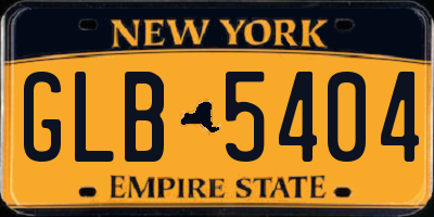 NY license plate GLB5404