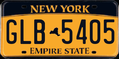 NY license plate GLB5405