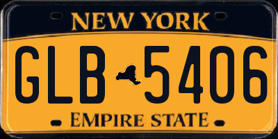 NY license plate GLB5406