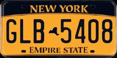 NY license plate GLB5408