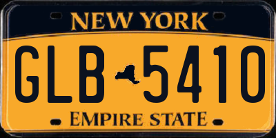 NY license plate GLB5410