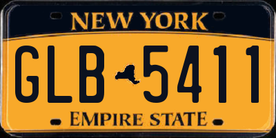 NY license plate GLB5411