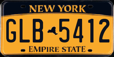 NY license plate GLB5412