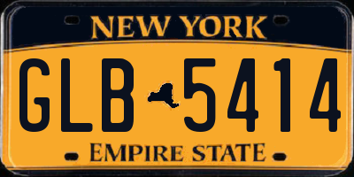 NY license plate GLB5414
