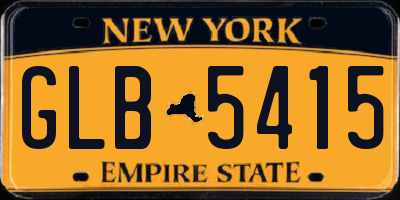 NY license plate GLB5415