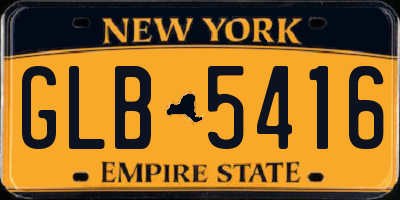 NY license plate GLB5416