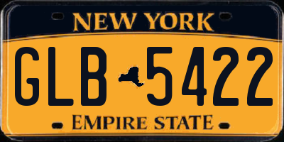 NY license plate GLB5422