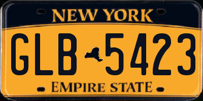 NY license plate GLB5423